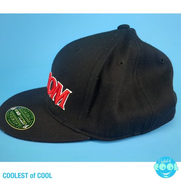 The Volcom Spellout Flexfit Fitted Hat in size S/M (6 7/8 - 7 1/4) is a black an - Picture 7 of 7